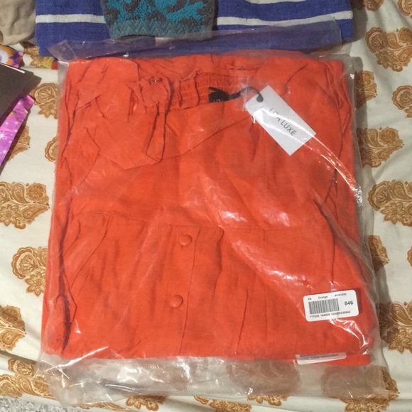 NWT Modcloth Swingin' Summer Sundress Tangerine Orange Size XS Tie Front - Picture 3 of 3